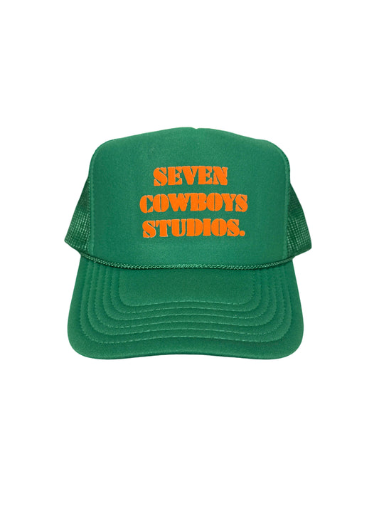 Green Orange Seven Cowboys Hat